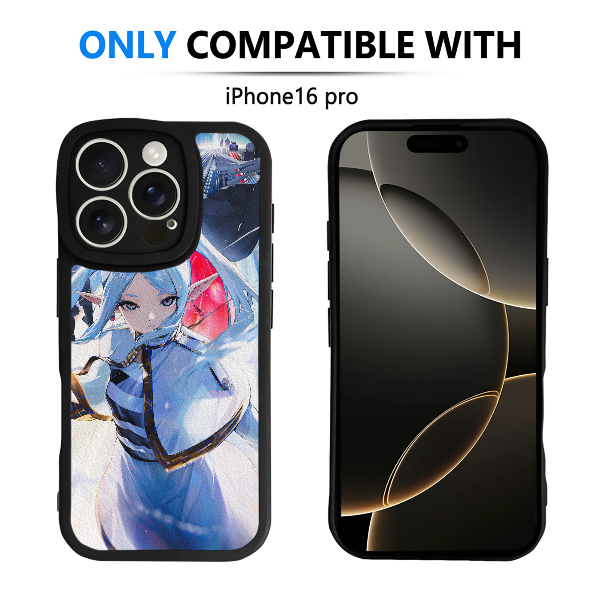 （画像用） 葬送のフリーレン Frieren 【iPhone 16シリーズ対応】シリコンスマホケース（レザー調） 材質：シリコン